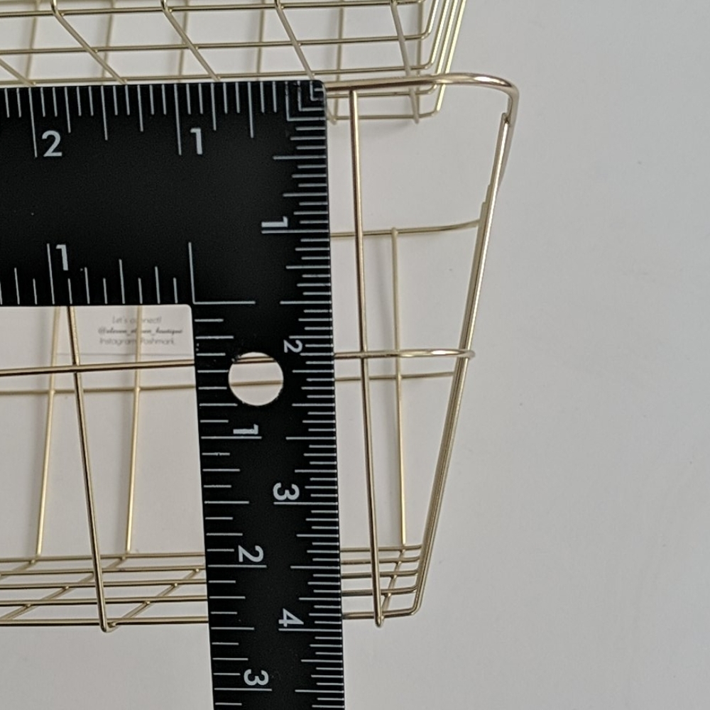 Gold wire baskets 2 pack urban outfitters desk - Picture 3 of 6